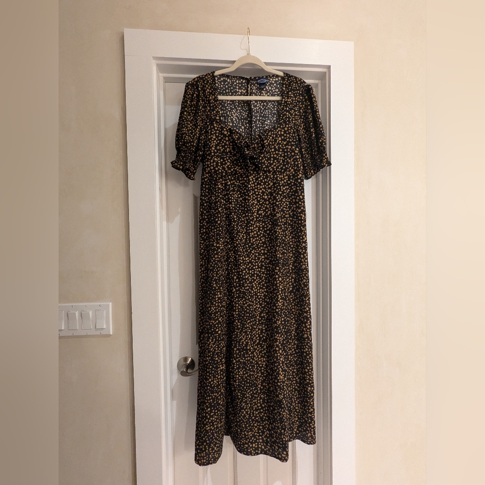 Scoop NYC Midi Polka Dot Dress L